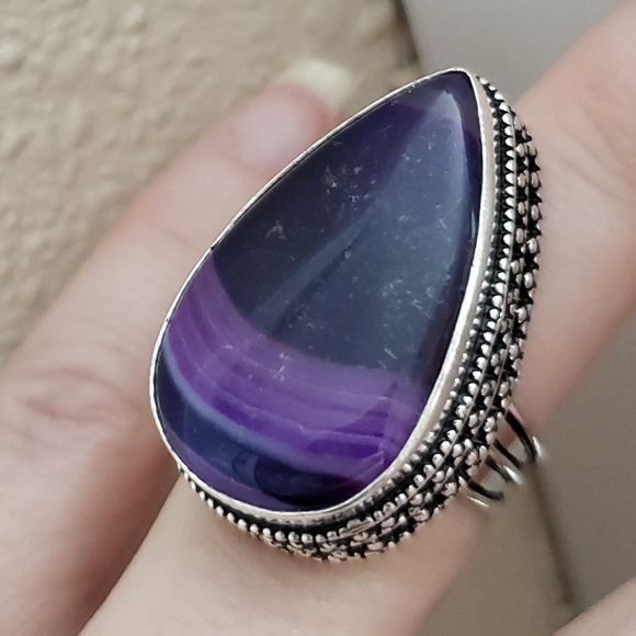 New Botswana Agate 925 Silver Ring. - Picture 2 of 8